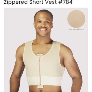 ClearPoint Medical Compression Wear Zippered Short Vest Style #784 Small Black